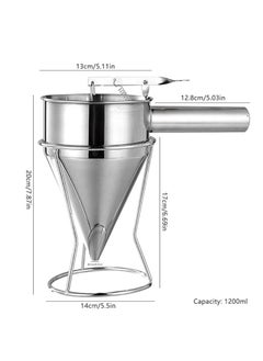MAXQON Kitchen Pancake Batter Dispenser, Baking Funnel Stainless Steel Cake Decorating Tool  - Image 5