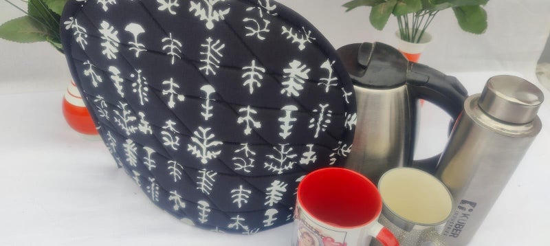 Malan Bai Mandala Tea Cozy Cover Hand Block Winter Tea Kettle Warmer Pot Cover Hot Coffee Cover Tea Coster Handamde Kitchen Décor Brand: Malan Bai (Pattern 5) - Image 5