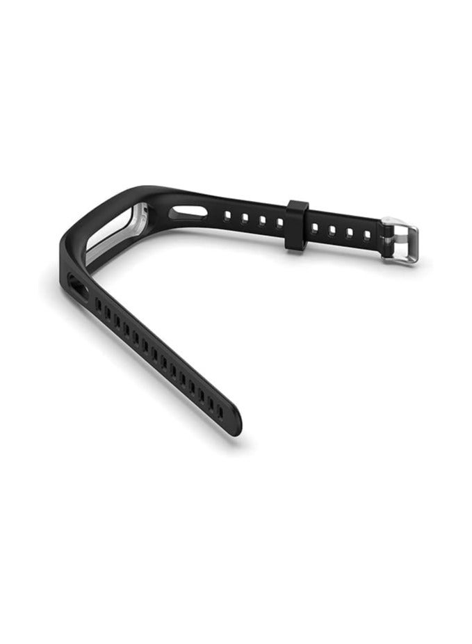 Silicone Watch Band Strap Compatible for Huawei Honor Band 4 Running Version/ Band 4e Smart Watch Bracelet Replacement  (Black)  - Image 3