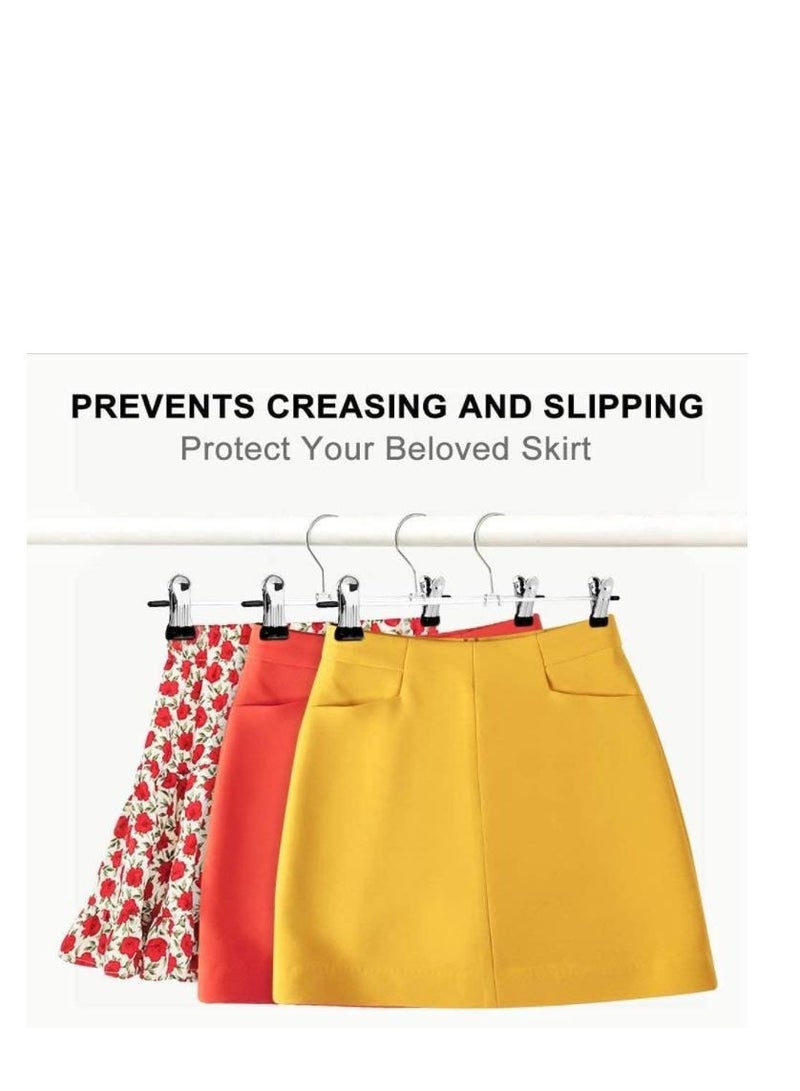 Premium Metal Pant Hangers Trouser Hangers Skirt Hangers with Adjustable Non-Slip Clips Ultra-Thin Space Saving Durable Clothes Hangers 30cm for Skirts Pants Trousers Anti Rust High Grade 20 Pc  - Image 4