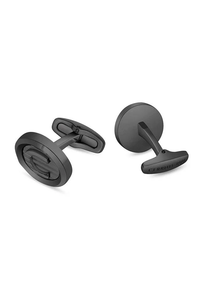 CERRUTI 1881 Fabio Fabio Black Stainless Steel Cufflinks for Men for Men | Best Price UAE