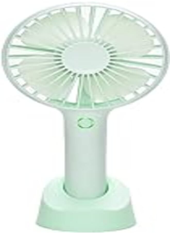QINUKER QINUKER Portable Mini USB Rechargeable Hand Fan with Hand Fan with Base, 2500mAh Battery, 4 Modes for Home, Office, Bedroom and Outdoor Travel (Green) 