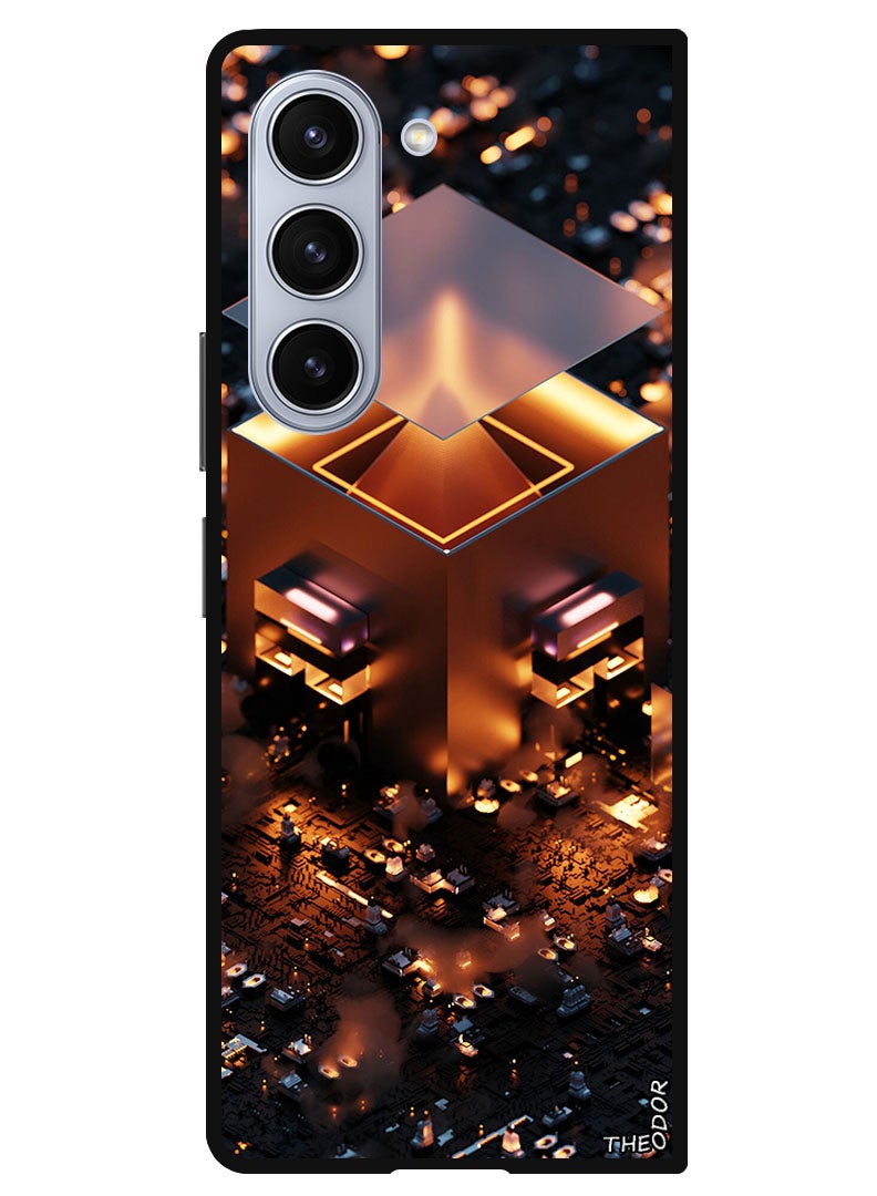 Theodor Protective Case Anti Scratch Shock Proof Bumper Cover For Samsung Galaxy Z Fold 6 figure_construction_glow - Image 1