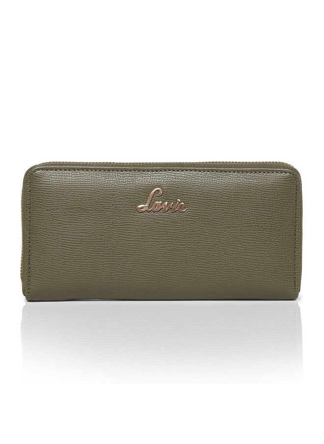 Lavie Lavie Women's 2 Fold Zip Around Purse Wallet (Green, Olive, Large)  - Image 1