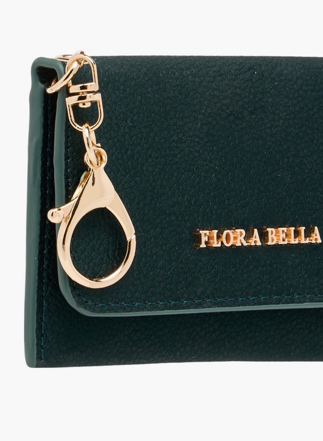 Flora Bella By Shoexpress Solid Card Holder with Button Closure - Image 3