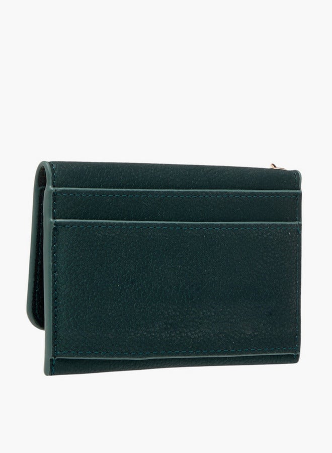 Flora Bella By Shoexpress Solid Card Holder with Button Closure - Image 2