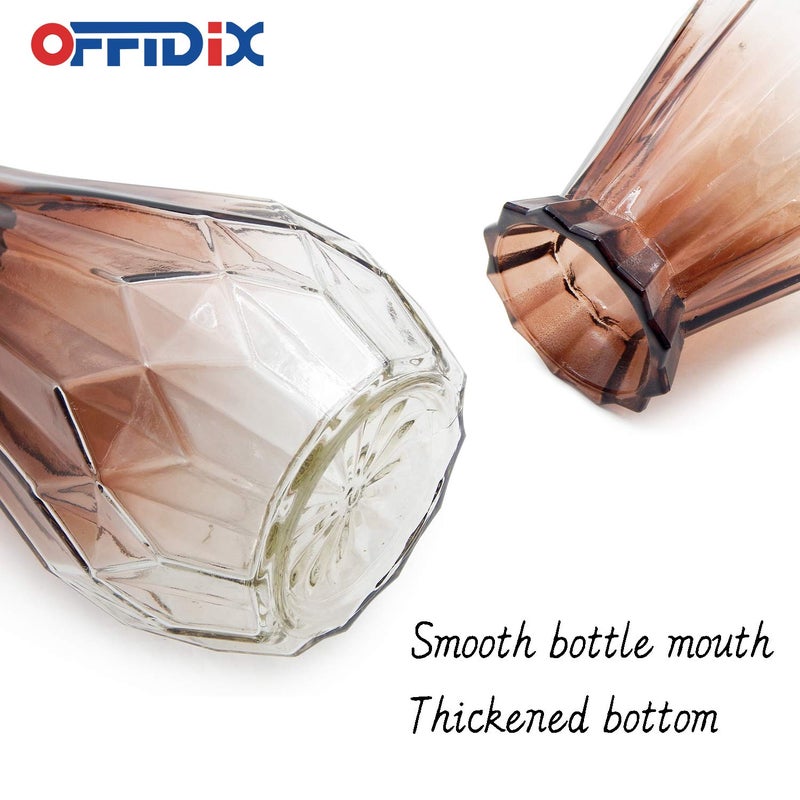 OFFIDIX Glass Vase Gradient Multicolor with Geometric Faceted Design Art Decorative Flower Vase for Wedding  Dinning  Bookshelf  Home Decoration or Gift - Image 3