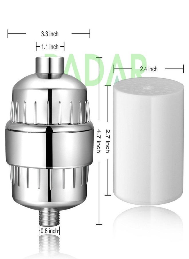 PADAR 15 Stage Water Filter for Hard Water | Hard Water Softener for Tap & Shower | Bathroom Water Filter for Chlorine, Salt & Impurities | Universal ½ Inch Shower Filter for Hair & Skin Protection - Image 3