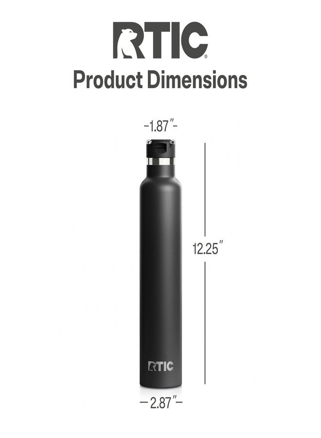 RTIC 26oz Journey Water Bottle Ceramic Lined Metal Stainless Steel Vacuum Insulated, BPA Free, Reusable, for Water, Hot and Cold Drinks, Travel, Sports, Camping, Black - Image 4