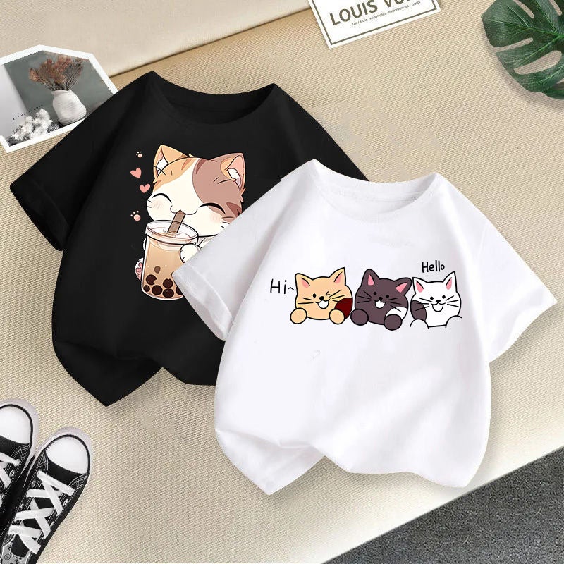 Children'S Wear Boys And Girls Short-Sleeved Children'S T-Shirt 2025 Cute Casual Half-Sleeved Top For Big Kids - Image 3