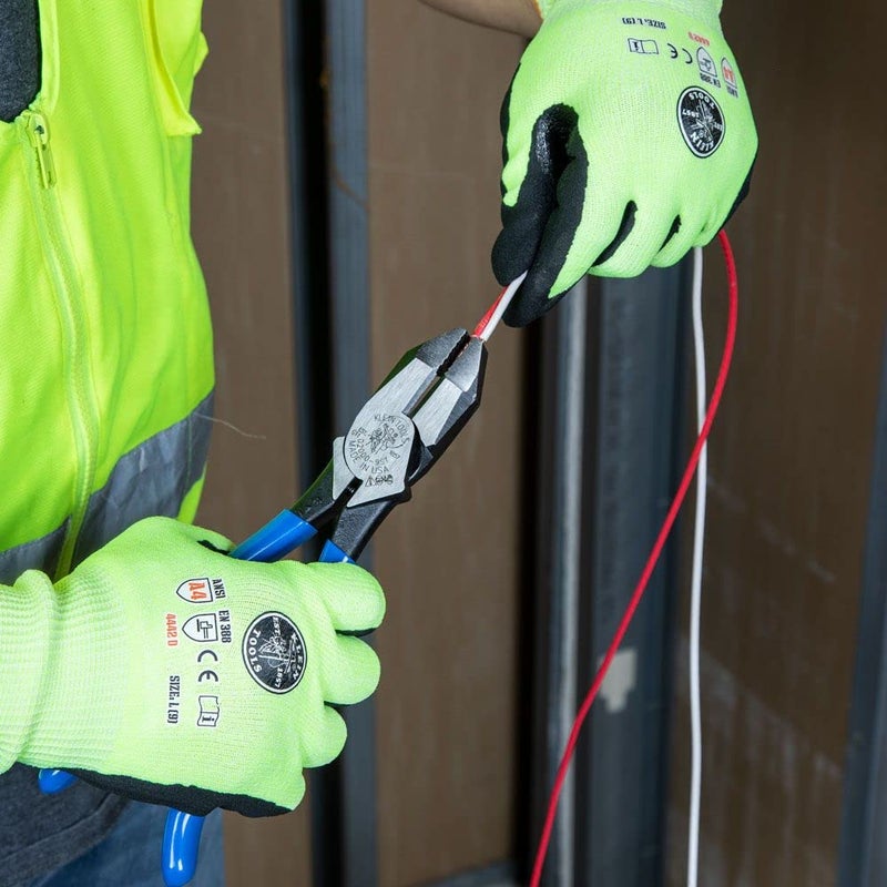 Klein Tools D2000-9ST Pliers, Made in USA, Side Cutters are Heavy-Duty 9-Inch Ironworker Pliers for Rebar, ACSR, Screws, Nails and Most Hardened Wire - Image 4