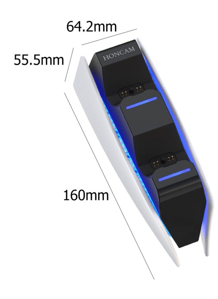 PS5 Charging Station | PS5 Controller Charger for Playstation 5 Dualsense Controller | USB Type C PS5 Charger Stand with LED Indicator