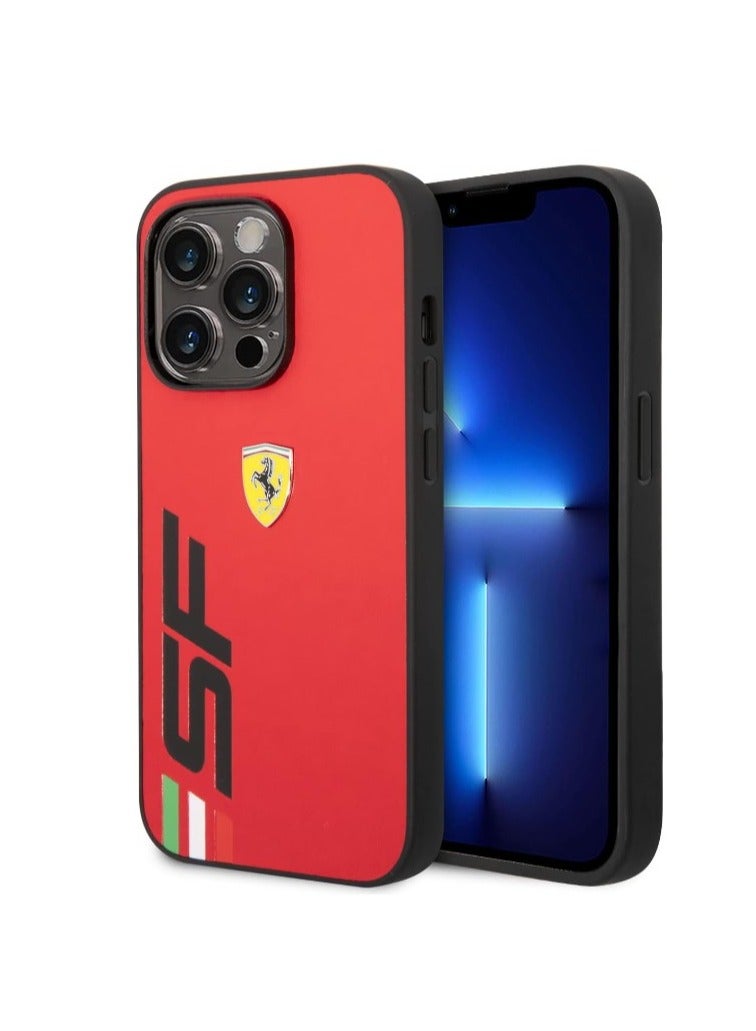 Ferrari غطاء حماية لجهاز ايفون 14 برو - احمر - Image 1