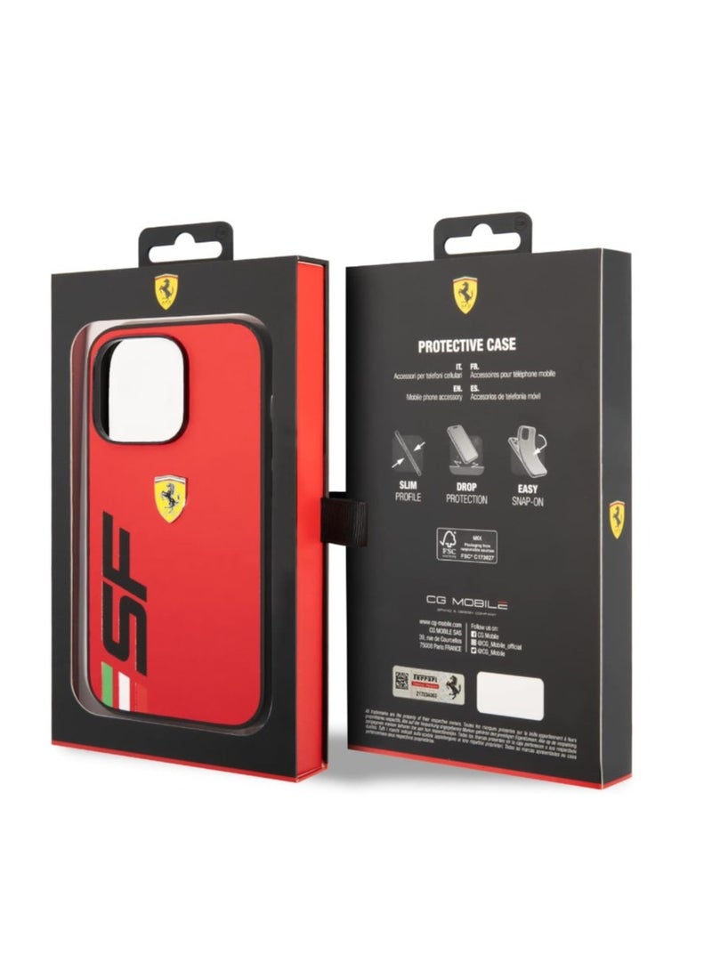Ferrari غطاء حماية لجهاز ايفون 14 برو - احمر - Image 4