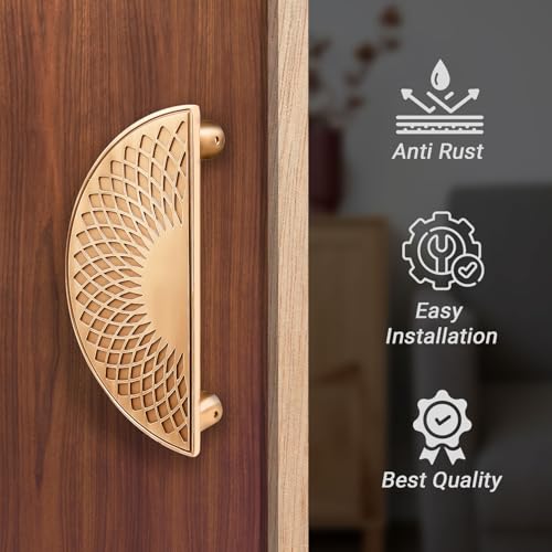 VOLO Main Door Handle/Door Handles for Main Door/Glass Door Handle/Pull Handles, for Home/Office/Hotels(Model- S-620) (Pack of 1 Set) (Rose Gold, 160mm (8")) - Image 5