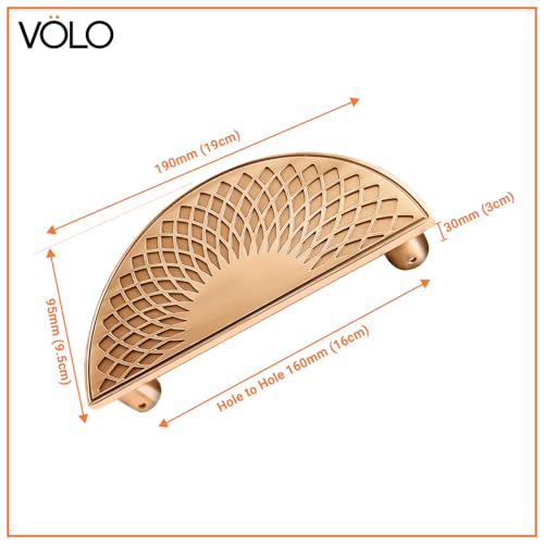 VOLO Main Door Handle/Door Handles for Main Door/Glass Door Handle/Pull Handles, for Home/Office/Hotels(Model- S-620) (Pack of 1 Set) (Rose Gold, 160mm (8")) - Image 2