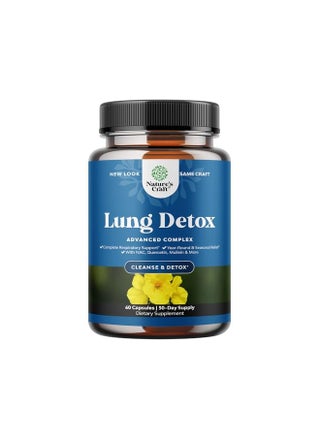 Lung Detox Mullein Leaf Capsules - Purifying Mullein Lung Cleanse Complex with NAC Quercetin & Cordyceps Extracts - Mullein Leaf Herb Respiratory Supplement for Sinus Immunity & Breathing Support - pzsku/Z6C3ECBE65B802720EC81Z/45/_/1730140750/67ca2426-8371-450d-9faf-2f95e3a4b7fa