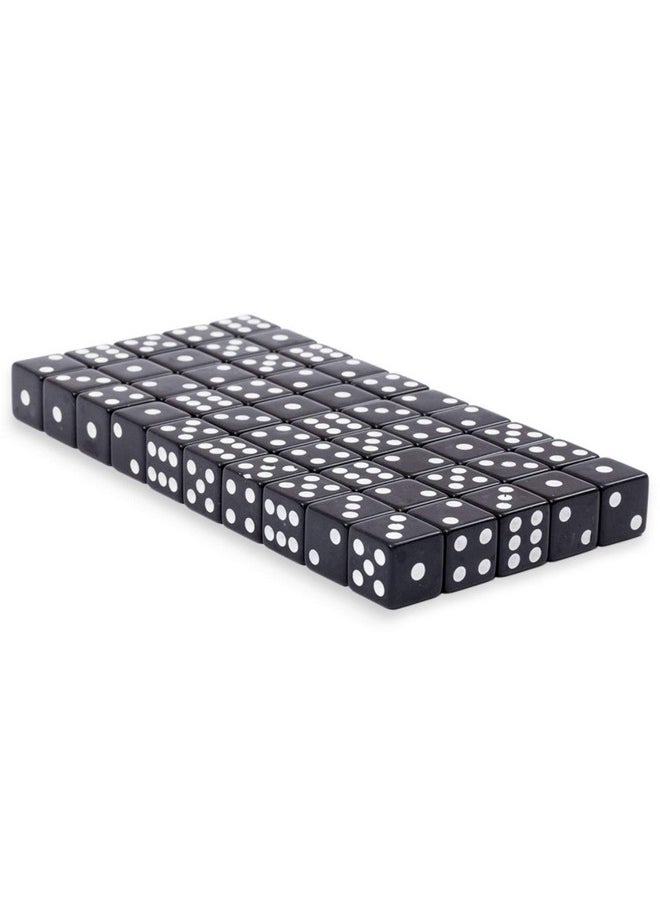 Regal Games - 6Sided Urea Game Dice Set Standard 16Mm Size 50 Count Black Perfect For Group Events Bulk Buying - Image 1