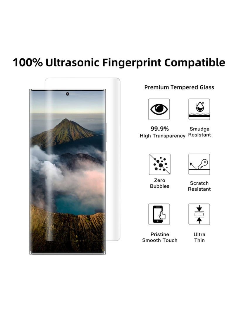 DUSALA Compatible with Samsung Galaxy S23 Ultra 5G (2 Pack) Glass Screen  Protector with Camera Lens Protector 6.8 Inch - Image 5