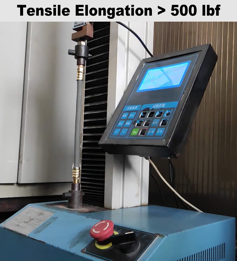 yotoo خرطوم هواء هجين YOTOO 3/8 بوصة بطول 50 قدم 300 PSI ثقيل الوزن، خفيف، مقاوم للانحناء، مرونة لجميع الأحوال الجوية مع موصلات سريعة صناعية 1/4 بوصة، محددات انحناء، رمادي - Image 5