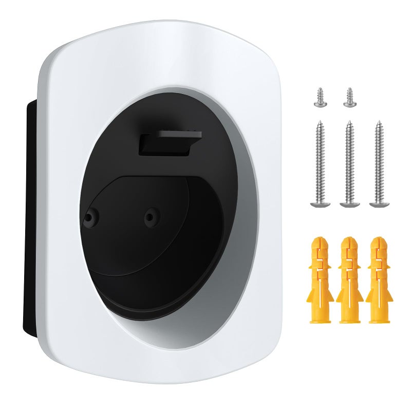 Tera EV Charger Holder Type 2: Heavy Duty Material Electric Car Wall Mount Connector Charging Cable Holder Organizer All Weather Electric Vehicle Charging Station Car Accessories White - Image 1