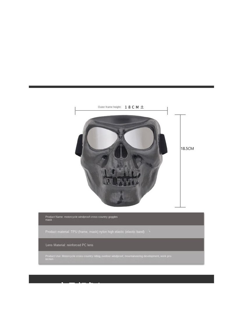 Y&D Motorcycle Goggles Helmet Mask Skull Head Racing Track Riding Glasses Wind And Sand Resistant  - Image 4