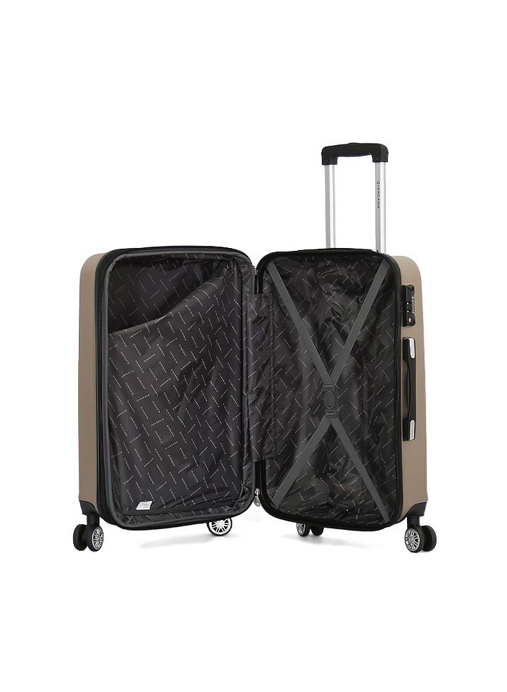 GIORDANO حقائب سفر جيوردانو صلبة العجلات 3 قطع، شامبانيا - Image 4