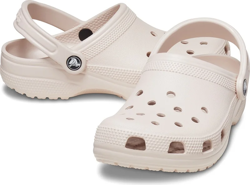 crocs Classic Women's Beige Casual Style Slippers 10001_6UR