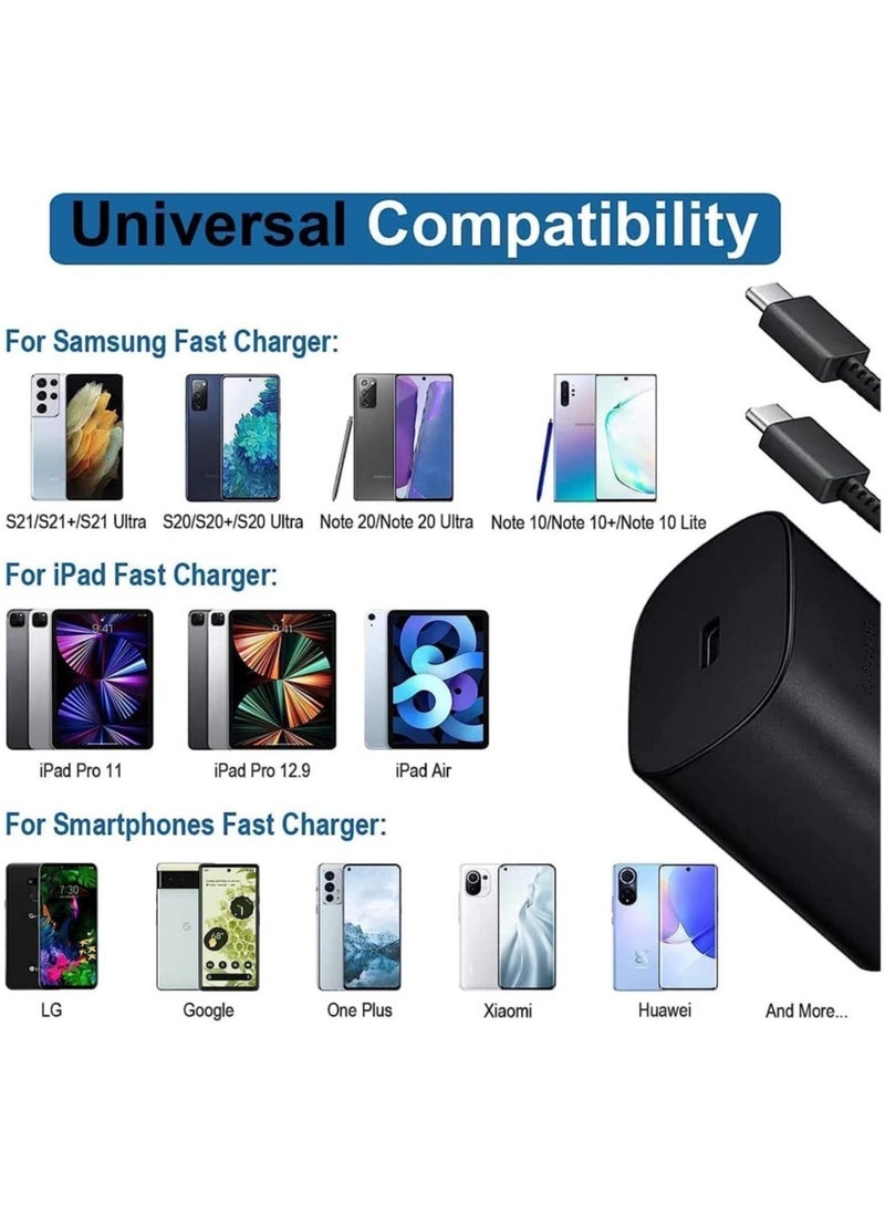 شاحن UK USB-C بقوة 45 واط مع كابل – محول شحن سريع لسلسلة Samsung Galaxy وسلسلة Note - Image 5