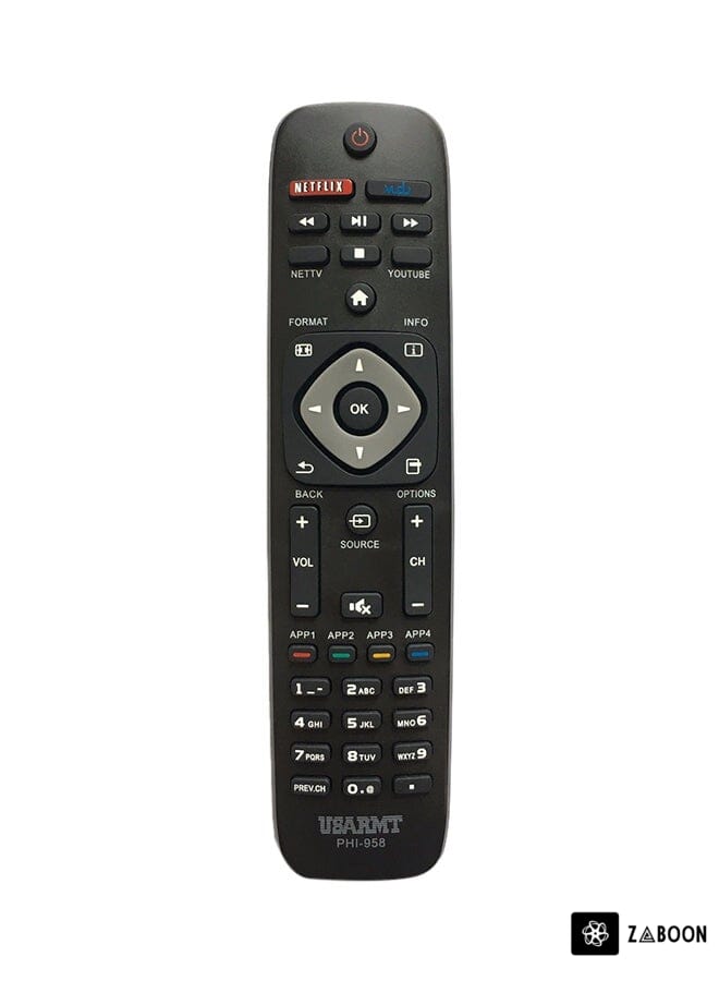 Zaboon Remote Contro For Philips Smart TV Black