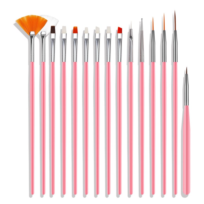 15pcs Nail Brush Kit Nail Art Tips UV Gel Nail Builder Brush for Nail Art Design Painting Pen Set Nail Tool - Image 1