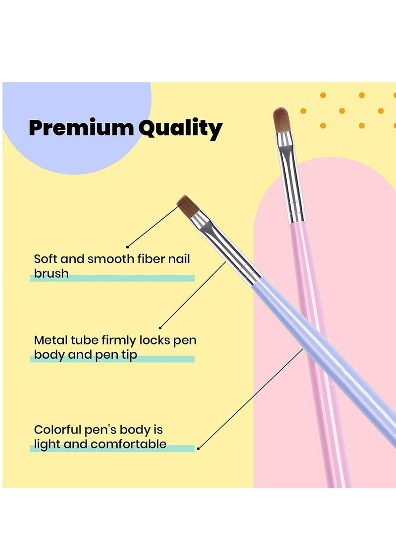 SYOSI Nail Art Brushes Set, Gel Polish Nail Art Design Pen Painting Tools with Extension Brush, Builder Brush, Art Liner Brush, and Dotting Pen for Salon at Home DIY Manicure - Image 2