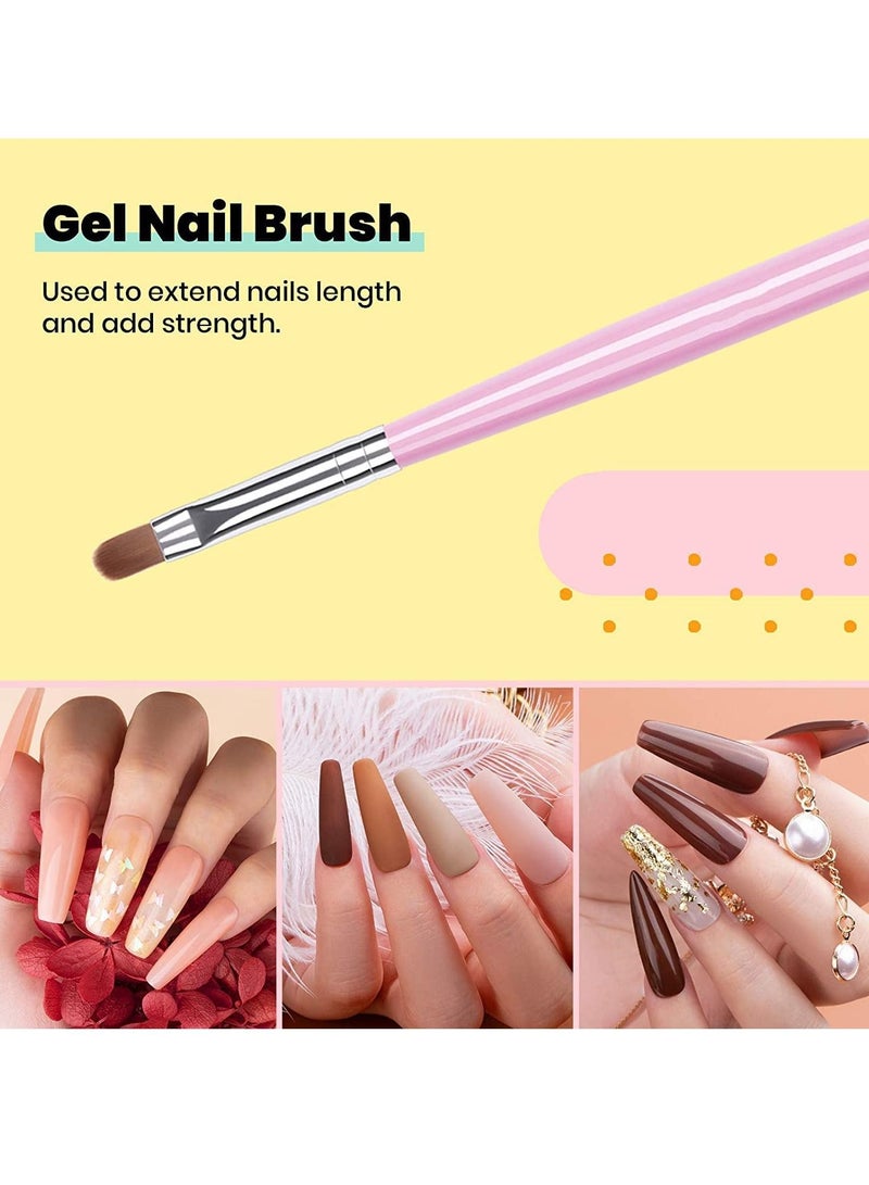 SYOSI Nail Art Brushes Set, Gel Polish Nail Art Design Pen Painting Tools with Extension Brush, Builder Brush, Art Liner Brush, and Dotting Pen for Salon at Home DIY Manicure - Image 4