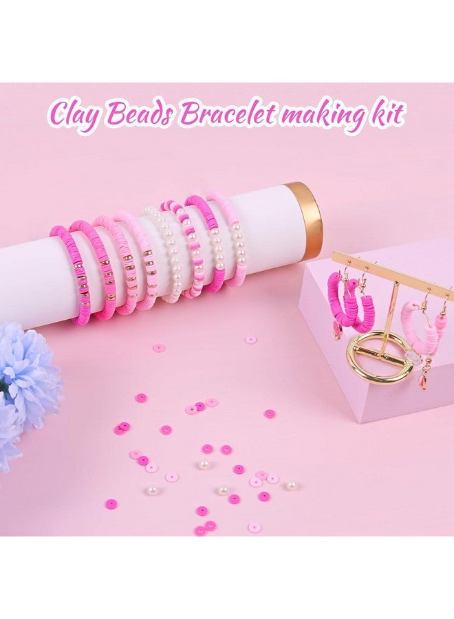 Simxen Clay Beads for Bracelet Making Kit, Bracelet Beads Set for Girls Boys Women, White & Black Clay Beads for Jewellery Making Necklaces, Soft Polymer Clay Beads with Spacer Beads (DIYBeadsSet-1) - Image 2