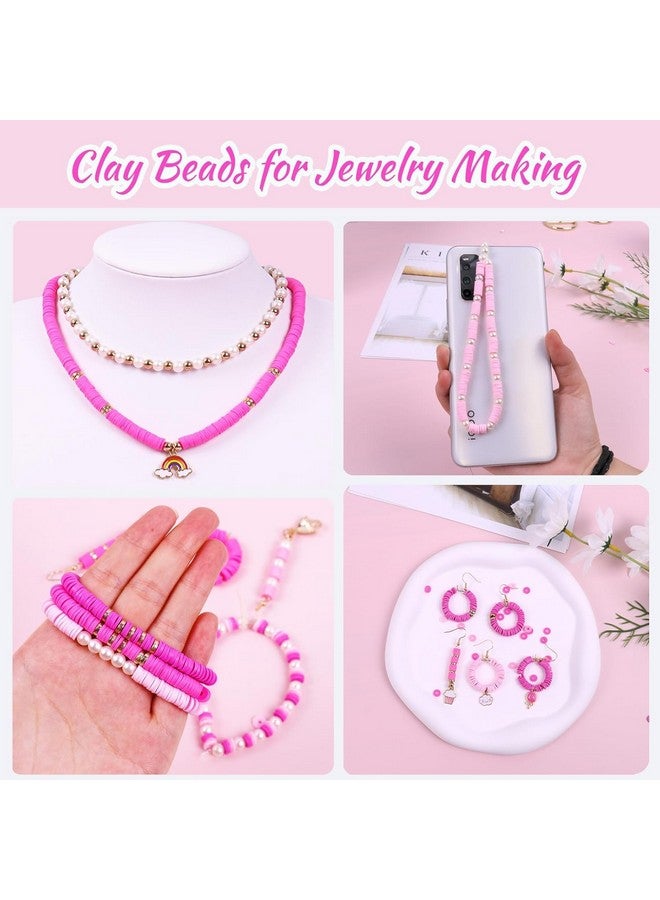 Simxen Clay Beads for Bracelet Making Kit, Bracelet Beads Set for Girls Boys Women, White & Black Clay Beads for Jewellery Making Necklaces, Soft Polymer Clay Beads with Spacer Beads (DIYBeadsSet-1) - Image 4