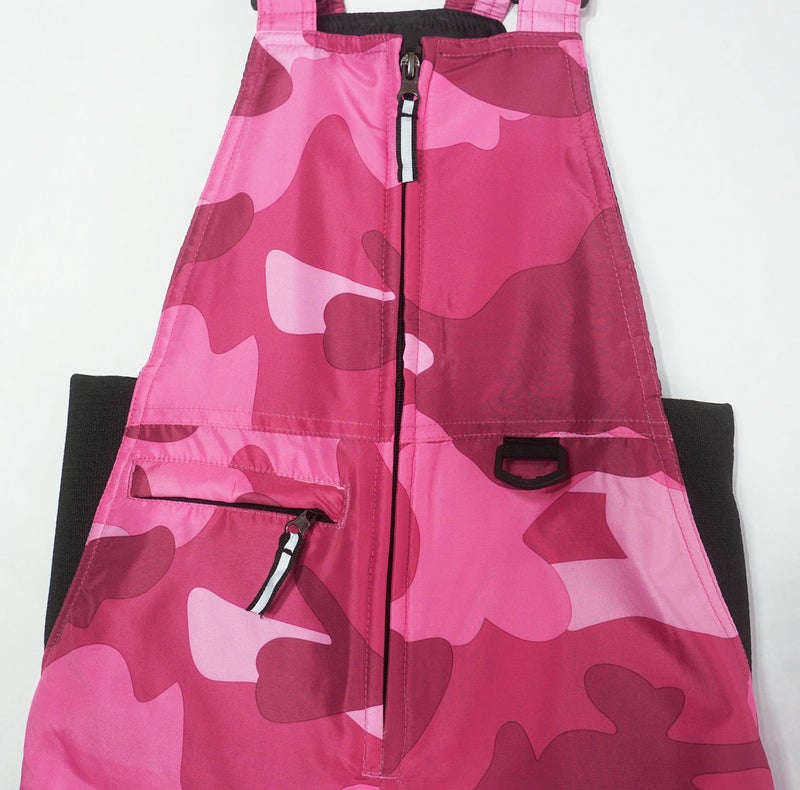 Arctic Quest Boys Girls Unisex Classic Ski & Snow Bib Overall Winter Snowsuit Water-Resistant Windproof Outdoor Rain Bib, Pink Camo, 5-6 - Image 5