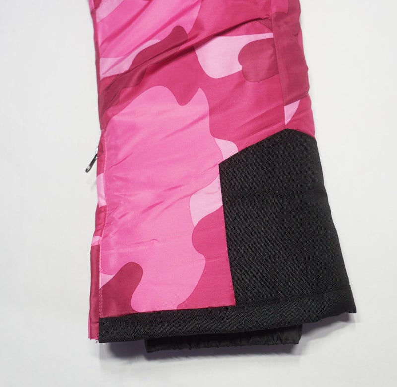 Arctic Quest Boys Girls Unisex Classic Ski & Snow Bib Overall Winter Snowsuit Water-Resistant Windproof Outdoor Rain Bib, Pink Camo, 5-6 - Image 4