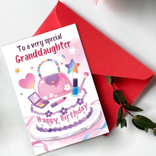Beixian Granddaughter Birthday Card, Funny Birthday Card Gifts for Granddaughter from Grandma Grandpa-8x5.3 Inches, Double-Sided - Image 5