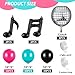 Skylety Music Balloons Birthday Balloon Garland Arch Kit 5 Inch 10 Inch Rose Red Blue Black Latex Music Note Foil Balloon for Karaoke Birthday DecorClassic Series - Image 3