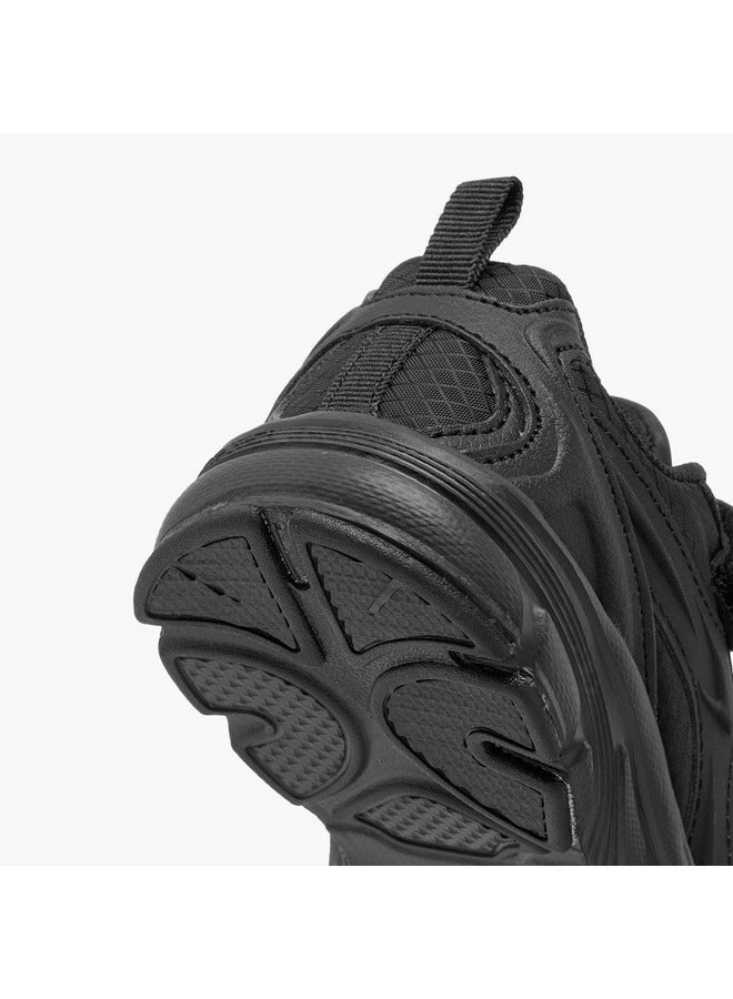 Dash Unisex Panelled School Shoes with Hook and Loop Closure - Image 5