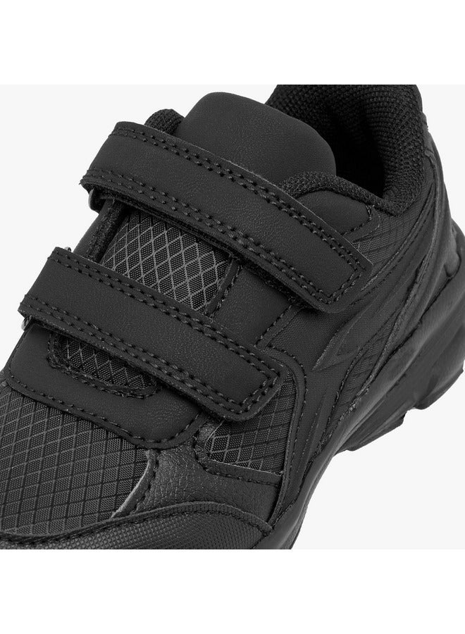 Dash Unisex Panelled School Shoes with Hook and Loop Closure - Image 4
