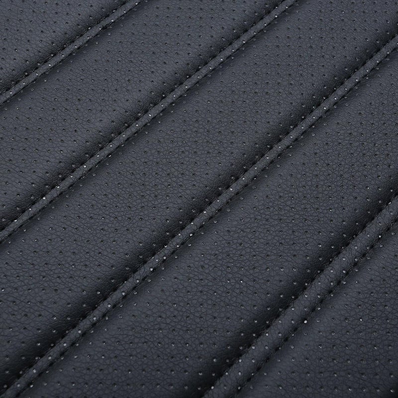EDEALYN Universal Car Seat Cover PU Leather Car Seat Cushion Driver Seat Cover with Backrest- Car Front Seat Protector Fits 95% of Vehicles-1 Piece (Black-B) - Image 4