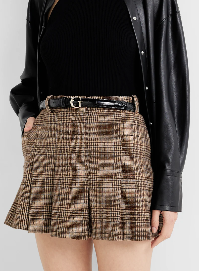 GUESS Logo Detailed None Allocated Hole  Belt