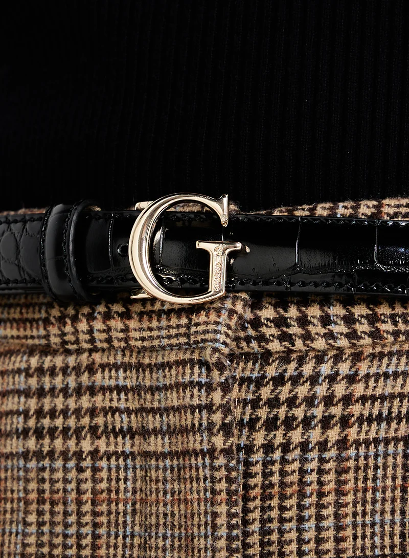 GUESS Logo Detailed None Allocated Hole  Belt