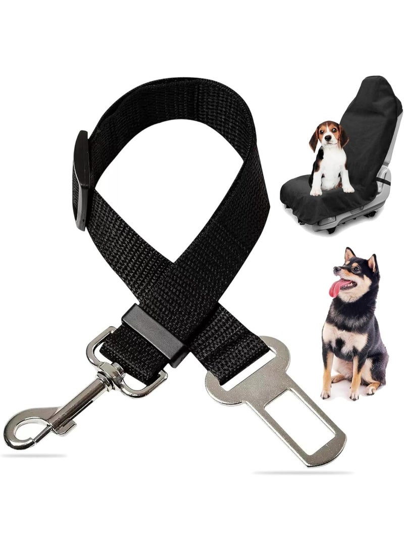 Pack of 4 Dog Car Seat Belts \u2013 Adjustable Seat Belt for Dogs, Strong Nylon Travel Restraints with Swivel Clip, Secure Pet Safety System, Universal Fit for Most Vehicle Seat Buckles
