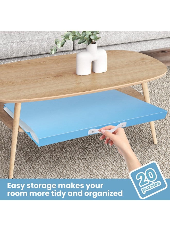 Aozznest Puzzle Storage Folder Space-saving storage Puzzle Folder 20 puzzles Storage Pockets Horizontal Insert Puzzles Storage Folder, PH-FODER-001 - Image 5