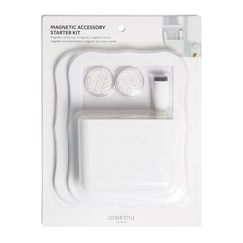 U Brands White Locker Accessory Kit, with Magnets, Mirror, Whiteboard, Marker, Cup, 6 Pieces - Image 5