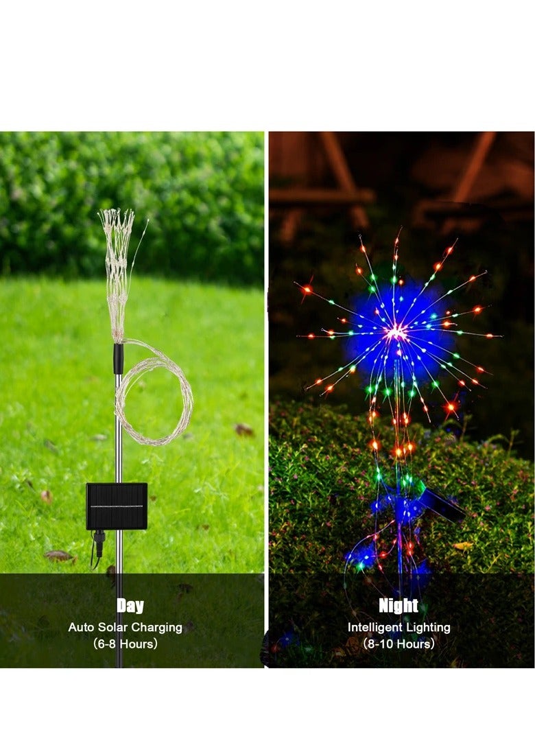 Altheqa 200LED Solar Power Firework String Lights Remote Control Lamp Outdoor Garden - Image 2