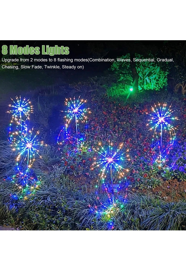 Altheqa 200LED Solar Power Firework String Lights Remote Control Lamp Outdoor Garden - Image 4