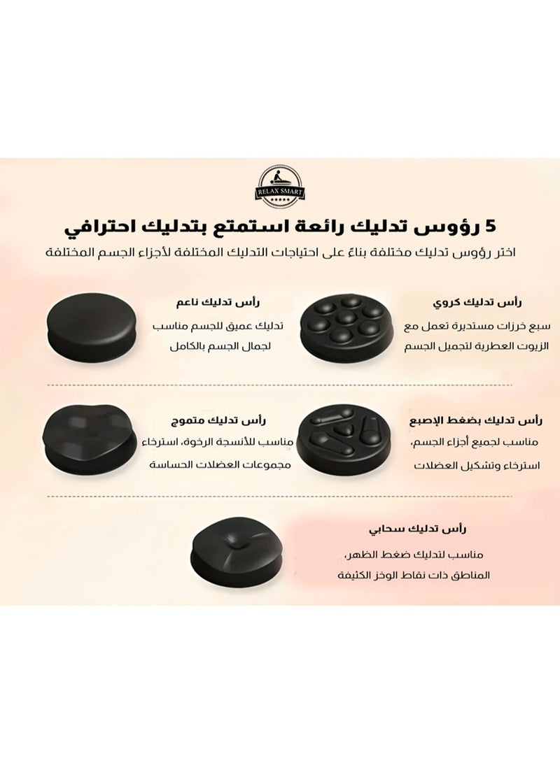 ريلاكس سمارت جهاز تدليك كهربائي لتقليل السيلوليت ونحت الجسم – جهاز يدوي لشد وتنسيق البطن والخصر والذراعين والساقين، لتفتيت الدهون وشد البشرة - Image 4